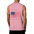 thumbnail image 4 of American Flag Tank Tops for Men 4th of July Shirts USA Muscle Sleeveless Shirt Patriotic Tank Tops Pink 3XL, 4 of 4