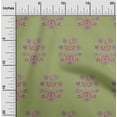 thumbnail image 1 of oneOone Georgette Viscose Lime Green Fabric Leaves & Flower Diy Clothing Quilting Fabric Print Fabric By Yard 42 Inch Wide-Q0A, 1 of 4