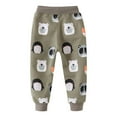 thumbnail image 5 of Spazoro Boys Sport Sweatpants, Loose Elastic Waist Drawstring Cute Pritn Casual Pants with Pockets for Little Kids Khaki Size 3 T, 5 of 8
