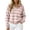 Red, variant on Womens Quarter Zip Striped Sweater Oversized Turtleneck Pullover Top V Neck Kintted Preppy Sweater Tops (Khaki L)