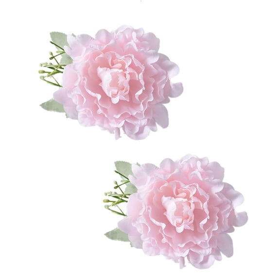 YIEMEEN Set of 2Pcs Artificial Peony Flower Curtain Tiebacks Clips Curtain Rope Tie Window Drapes Clamp Drapery Holdback Buckle