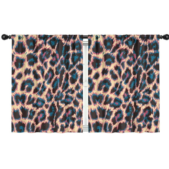 Blackout Kids Curtains,Leopard Print Pattern Childrens Insulated Curtains Set Of 2,Bedroom Essentials,Toddler Room Decor 42"x54"