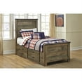 thumbnail image 3 of Ashley Furniture Trinell Twin Panel Bed with Underbed Storage in Brown, 3 of 3