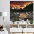 thumbnail image 3 of Design Art - Rocky Mountain River at Sunset, 3 of 5