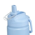thumbnail image 5 of Mainstays 24 fl oz Blue Essence Solid Print Insulated Stainless Steel Water Bottle with Flip-Top Lid, 5 of 9