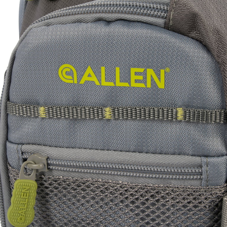 Allen Company Bear Creek Micro Fly Fishing Chest Pack, Fits Up to 2 Tackle/Fly Boxes, Gray/Lime