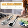 thumbnail image 5 of GoXteam Stainless Steel Silver Spoon Rest for Kitchen Counter, Spoon Holder for Stove Top, Spatula Rest, Silver Cooking Utensil, Gold Kitchen Accessories (Silver 2PCS), 5 of 7