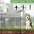 thumbnail image 4 of BSHAPPLUS® Garden Fence 10 Pack ,33in (H) x 24ft (L) Metal Fence,Rustproof Decorative Fence,Animal Wire Fence,Wrought Iron Fence, Outdoor Picket Fencing No-Dig for Yard, Lawn and Patio Borders, 4 of 11