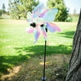 thumbnail image 5 of In the Breeze 2621 — 12-inch Striped Iridescent Pinwheel Spinner — Colorful Mylar Wind Spinner for Yards and Gardens, 5 of 5