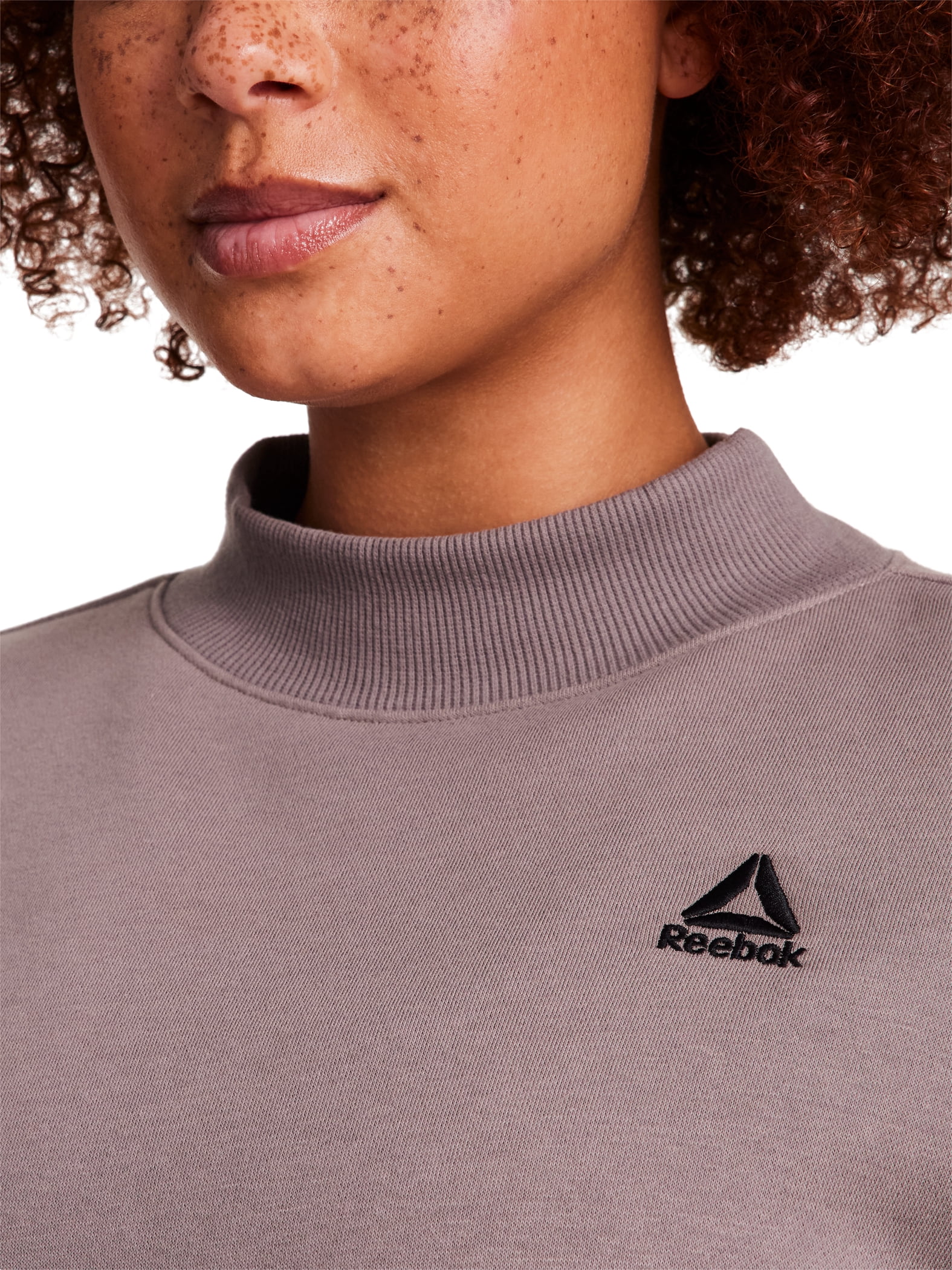 Reebok Women's & Women's Plus Transition Mock Neck Sweatshirt, Sizes XS-4X