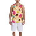 thumbnail image 4 of Easygdp Orange Flower Psychedelic Men's Mesh Basketball Jersey Quick Drying Sleeveless Shirts Fitted Muscle Tank Tops Sport Round Neck T-Shirt - Small, 4 of 9