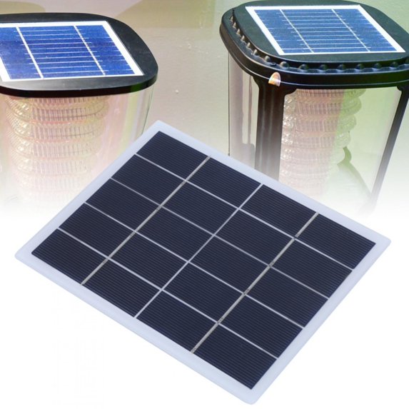 Tebru 5V Solar Panel,Solar Panel,3W 5V Polycrystalline Silicon Solar Panel DC Output Charger Battery Outdoor Garden Light