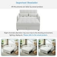 thumbnail image 7 of NEW 52.8" Loveseat Sofa Pull-out Sofa Bed Tufted Sleeper Sofa with an Adjustable Backrest, Three USB Ports and Two Lumbar Pillows for Living Room, Beige, 7 of 7