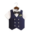 thumbnail image 4 of Traje de niño Chaleco de manga corta de primavera y verano para niño Ropa de flores para niño Traje de piano para cumpleaños de un año, 4 of 4