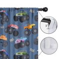 thumbnail image 4 of Blackout Kids Curtains,Monster Cartoon Trucks Cars Pattern Childrens Insulated Curtains Set Of 2,Bedroom Essentials,Toddler Room Decor 42"x54"(106x137cm), 4 of 4