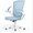 Blue, variant on Biggzia Ergonomic Office Chair, Mid-Back Computer Chair with Adjustable Height, Flip-Up Arms and Lumbar Support, Mesh Desk Chair, Gray