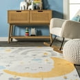 thumbnail image 5 of nuLOOM Sweet Dreams SpinClean Machine Washable Kids Area Rug, 3' x 5', Sweet Dreams White Multicolor, 5 of 7