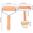 thumbnail image 4 of Wood Pastry Pizza Roller, Non Stick Wooden Rolling Pin Time-Saver Pizza Dough Roller for Home Kitchen Baking Cooking, 4 of 9
