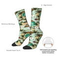 thumbnail image 4 of KLL Colorful Hawaii Palms Print Cool Socks Men's Women's Crew Socks Funny Crazy Novelty Stockings, 4 of 6