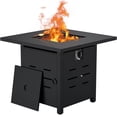thumbnail image 4 of Walsunny 30 Inch Outdoor Fire Pit Table Propane Gas with Lid and Lava Rock 50000 BUT Fire Table with Lid and Waterproof Cover, 4 of 8