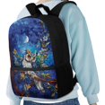 thumbnail image 4 of Uourmeti Owl Large Capacity School Backpack for Work Outdoor, Durable Multiple Pockets Student Bookbag Daypack, 4 of 6