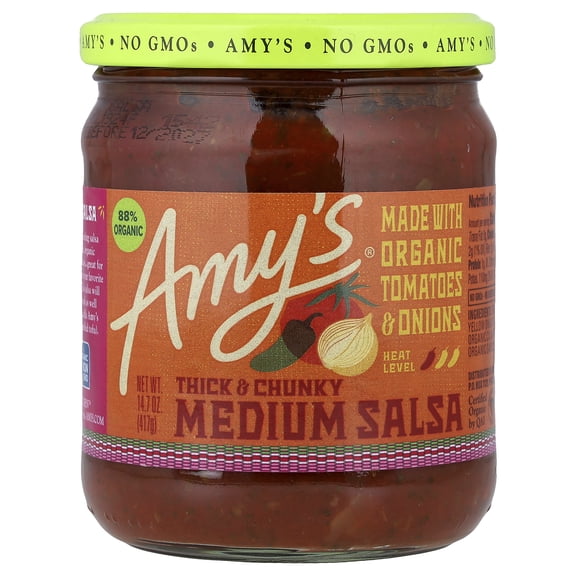 AMYS, SALSA MEDIUM GF ORG, 14.7 OZ, of (Pack of 1)