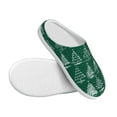 thumbnail image 3 of Xecao Christmas Trees Print Cotton Slippers Fuzzy Warm Cozy Slippers Non Slip House Slippers For Indoor Outdoor Cotton Slippers House Slippers-11, 3 of 7