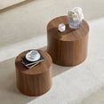 thumbnail image 6 of Kevinplus Nesting Coffee Table Set of 2, End Tables for Living Room, Apartment, Walnut, 6 of 14