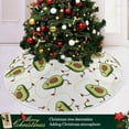 thumbnail image 6 of GZHJMY Avocado Christmas Tree Skirt Home Decoration Large Round Christmas Tree Skirt for Holiday Party Home Christmas Day Ornaments, 35.4", 6 of 6