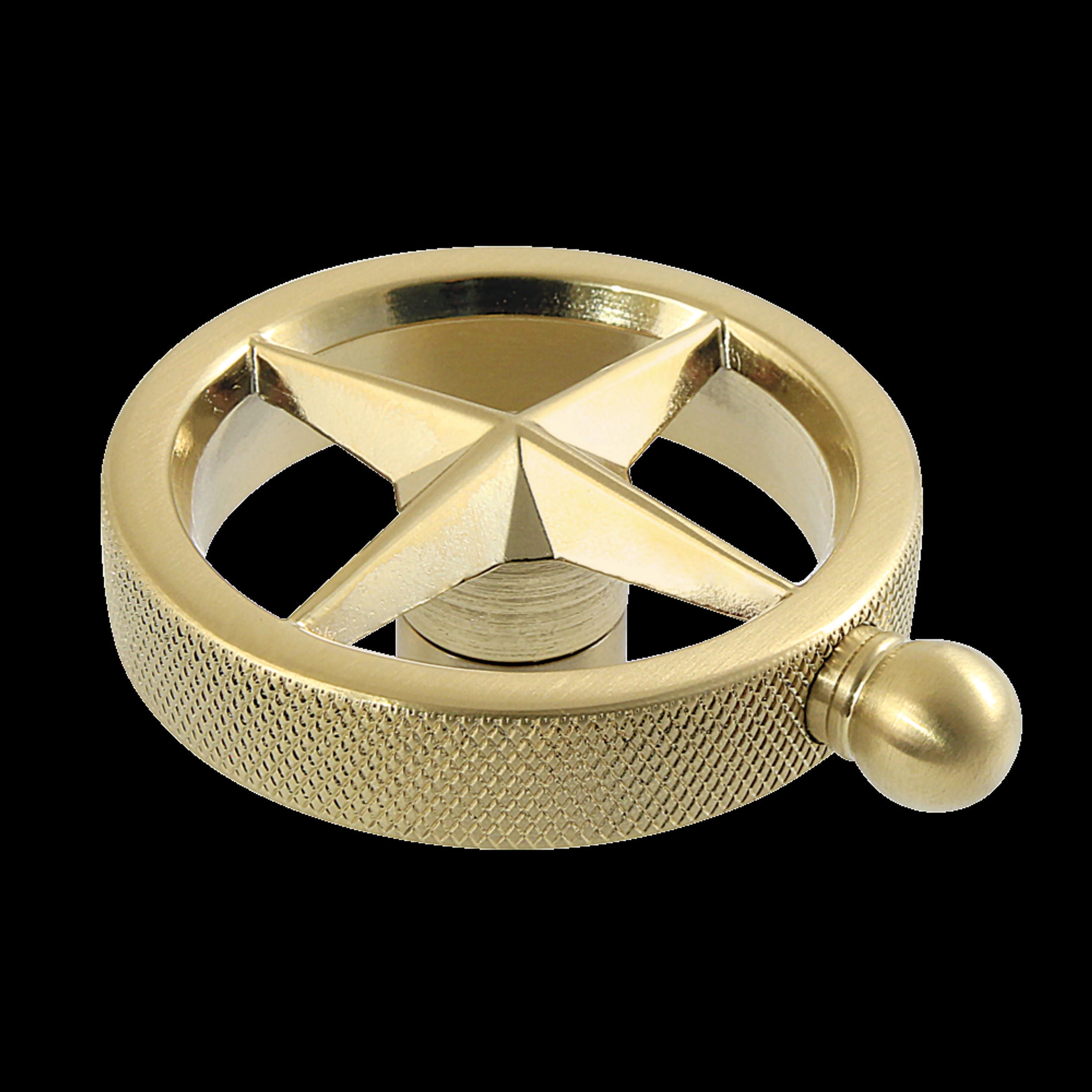 Kingston Brass KTRNK7 Levante Front Mount Toilet Tank Lever with Knurled Handle in Brushed Brass
