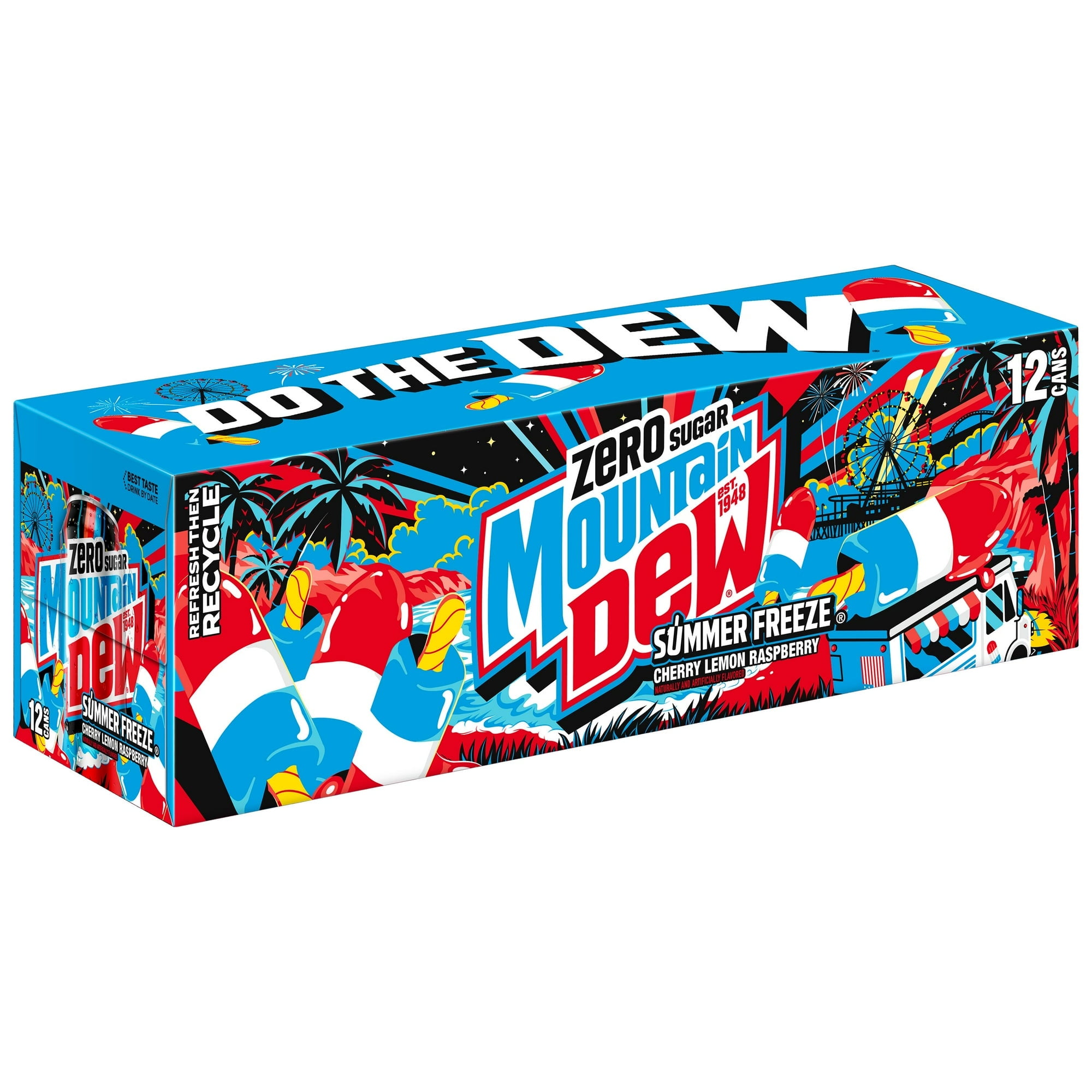summerです Mountain Dew Summer Freeze & Zero Sugar Full 12 Oz Can New MTN