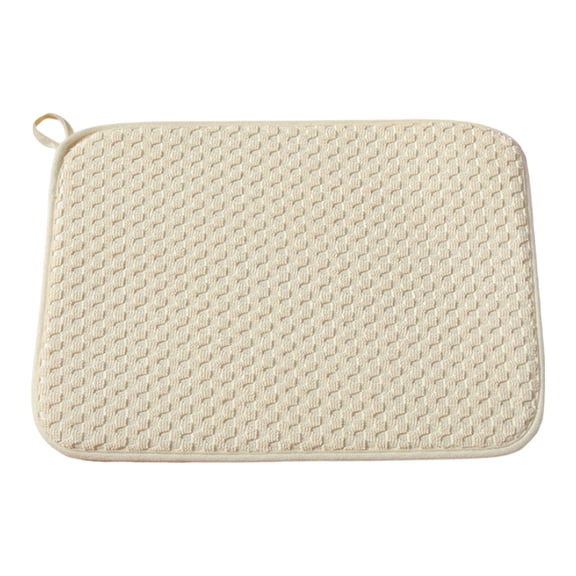 Microfiber Dish Drying Mat, 15.74X11.8inch Highly Absorbent Kitchen Counter Protector, Non-Slip Dish Drainer Mat for Glasses, Non-Scratch Padding, Quick Dry Counter Mat for Home Sink Area