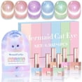 thumbnail image 1 of Set de esmaltes de uñas en gel Double Rhythm Cat Eye, 15 ml x 6 (rosa nude), 1 of 9