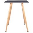thumbnail image 2 of vidaXL Dining Table Grey and Oak 120x60x74 cm MDF, 2 of 4