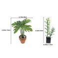 thumbnail image 2 of GAXIRE Set of 4 Realistic Simulated Potted Green Plants for Dollhouse Decoration and Miniature Home Display, 2 of 8