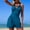 Navy, variant on Women's Slim Fit One Piece Swimsuit Surfing Suit Tummy Control & Side Pockets Quick Dry Swimwear for Beach & Pool