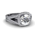 thumbnail image 2 of Aura Jewel 1.8 Ct Pear Cut Diamond Ring - 14K White Gold Plated Ring - Halo Anniversary Ring for Women's - Split Shank Engagement Wedding Ring - Promise Gift for Her - Causal Office Wear Ring, 2 of 4