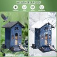 thumbnail image 3 of Birdkiss 5lbs Squirrel-Proof Wild Bird Feeder with Bilateral Weight-Activated Perches, 14 Feeding Ports, Outdoor Bird Feeder for Garden Yard Outside, Blue, 3 of 8