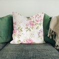 thumbnail image 3 of Throw Pillow Cover Pink Rose Vintage Floral Home Decor Pillowcase for Sofa 18x18 Inches, 3 of 6