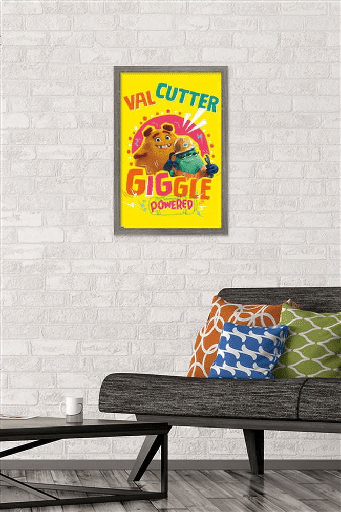 Disney Monsters at Work - Giggle Wall Poster, 14.725" x 22.375", Framed