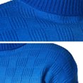 thumbnail image 5 of ZKCCNUK Men's Autumn And Winter New Youth Men's Gradient Printing Pullover Sweater Color Matching Turtleneck Warm Sweater Base, 5 of 6