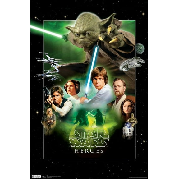 Star Wars: Saga - Heroes Wall Poster, 22.375" x 34"
