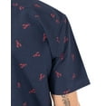 thumbnail image 6 of Visive Mens Big And Tall Short Sleeve Button Shirt, Printed Lobster Shirts, 6 of 11