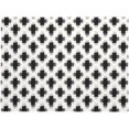 thumbnail image 3 of Rectangle Tablecloth with Wave Lace 60x84 Inch, White Buffalo Plaid Rectangular Table Cloth Wipeable Table Top Cover Kitchen Tablecover for Dining Table, Buffet Parties and Camping, 3 of 8