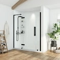 thumbnail image 3 of Ove Decors Tampa 68-1/16 in. W x 72 in. H Alcove Frameless Hinge Shower Door in Black, 3 of 17