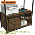 thumbnail image 4 of Furnihold 6-Tier Kitchen Bakers Rack with Power Outlet, Industrial Microwave Oven Stand with Shelves, Kitchen Utility Storage Shelf with Cabinet, Standing Storage Rack (Rustic Brown), 4 of 9