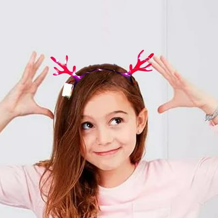 

Wendoximz Winter-Themed Decor Clearance Sale Christmas Hair Band Christmas Decorations Christmas Deer Luminous Hair Band