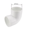 thumbnail image 3 of Unique Bargains 75mm Slip 90 Degree PVC Pipe Fitting Elbow Coupling Connector 2 Pcs, 3 of 4