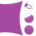 thumbnail image 2 of Yescom 23x20FT Rectangle Sun Shade Sail Canopy 97% UV Block Commercial Carpark Pool Camping Playground Outdoor Fuchsia, 2 of 10
