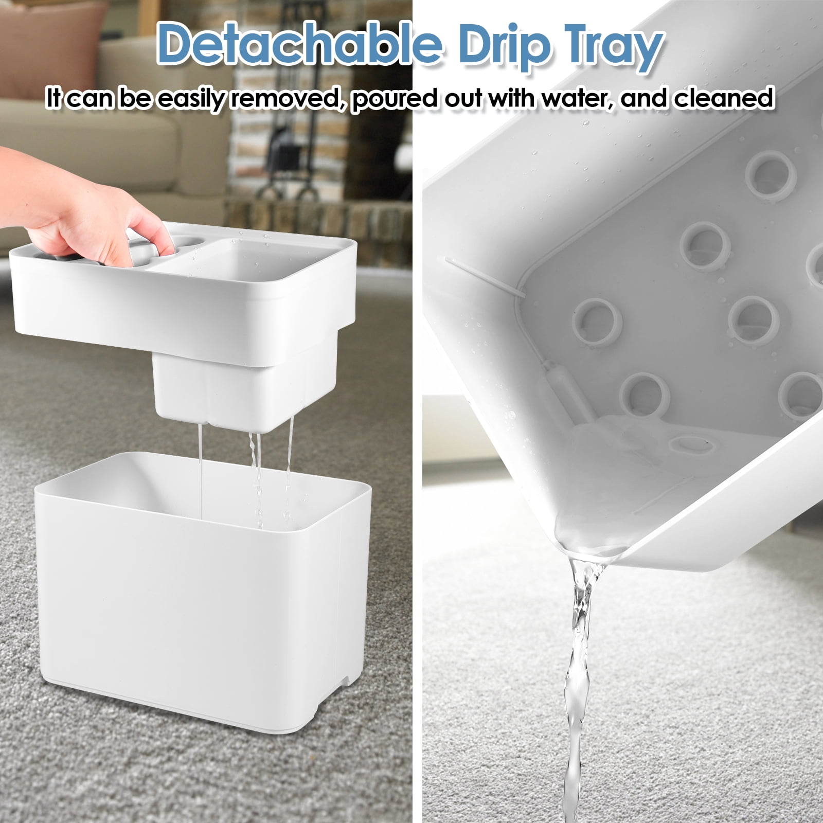 Lzvxtym Umbrella Rack Umbrella Stand with Removable Drip Tray Anti-Slip Base Umbrella Holder Store 10 Umbrella for Home Office Indoor